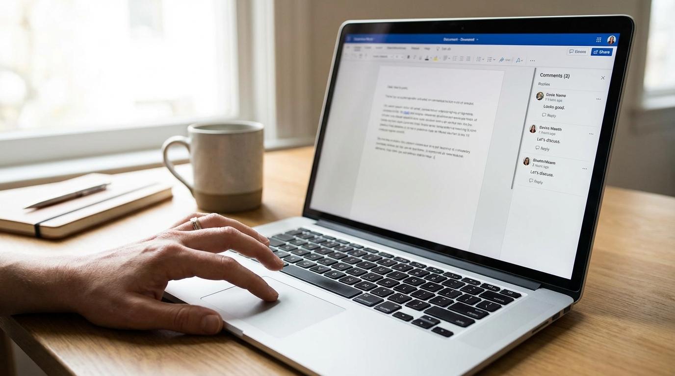 Reviewing comments on a document before approval