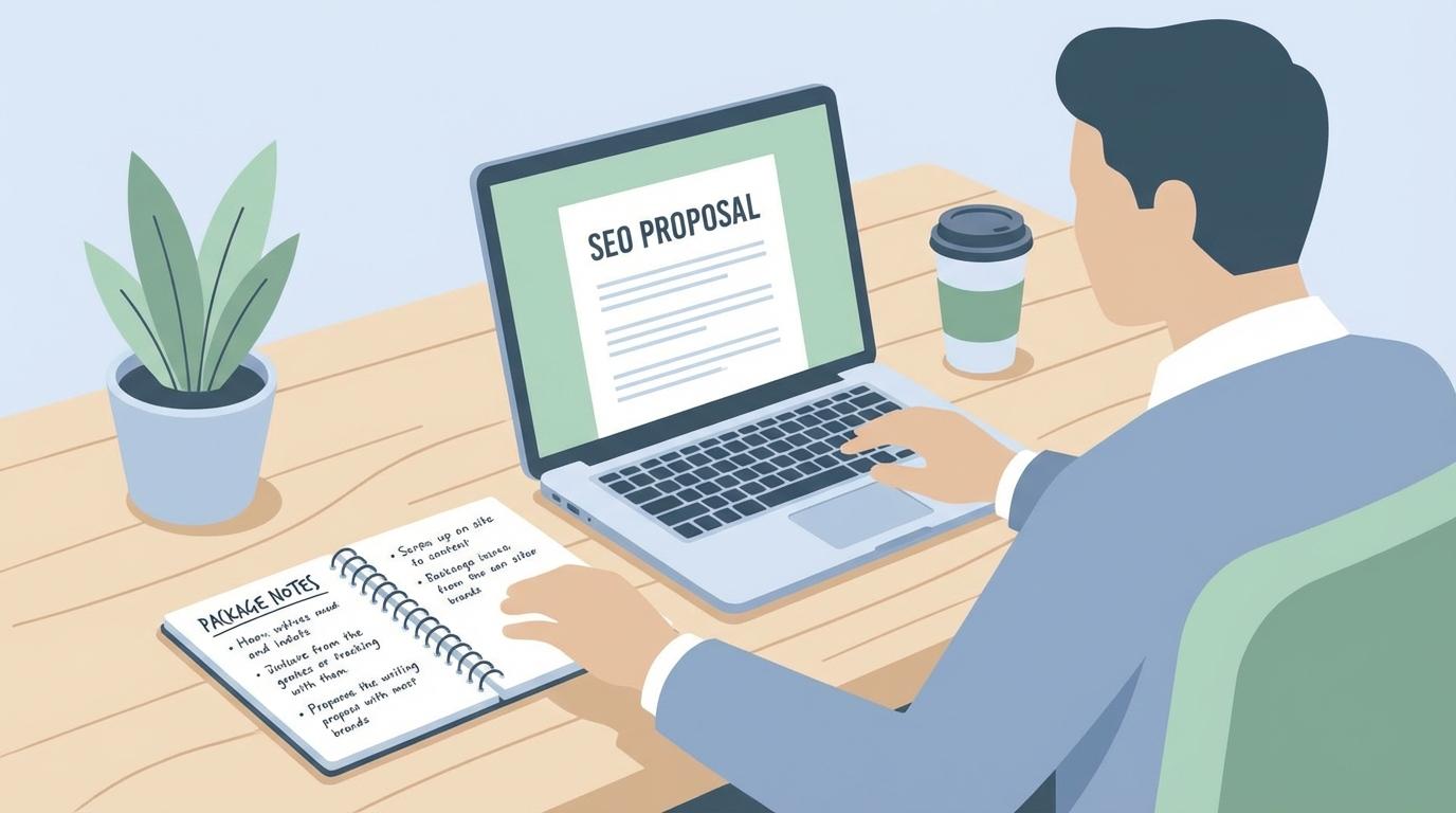 Preparing an SEO proposal with package notes