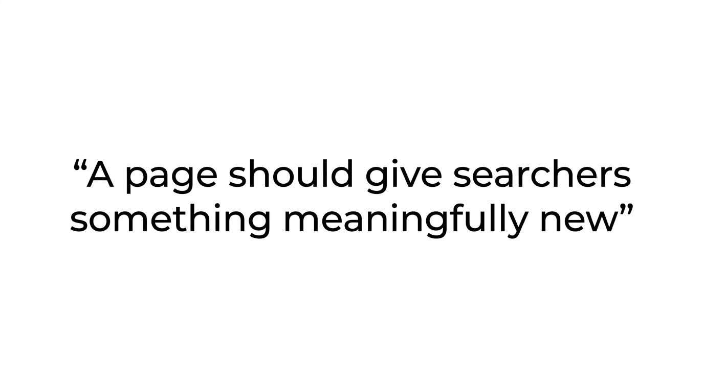 Highlighted quote asking, “What new value will this add?”