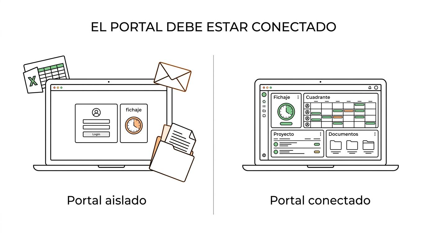 Portal del empleado de TuPersonal para PYMEs en España que necesitan más que fichajes