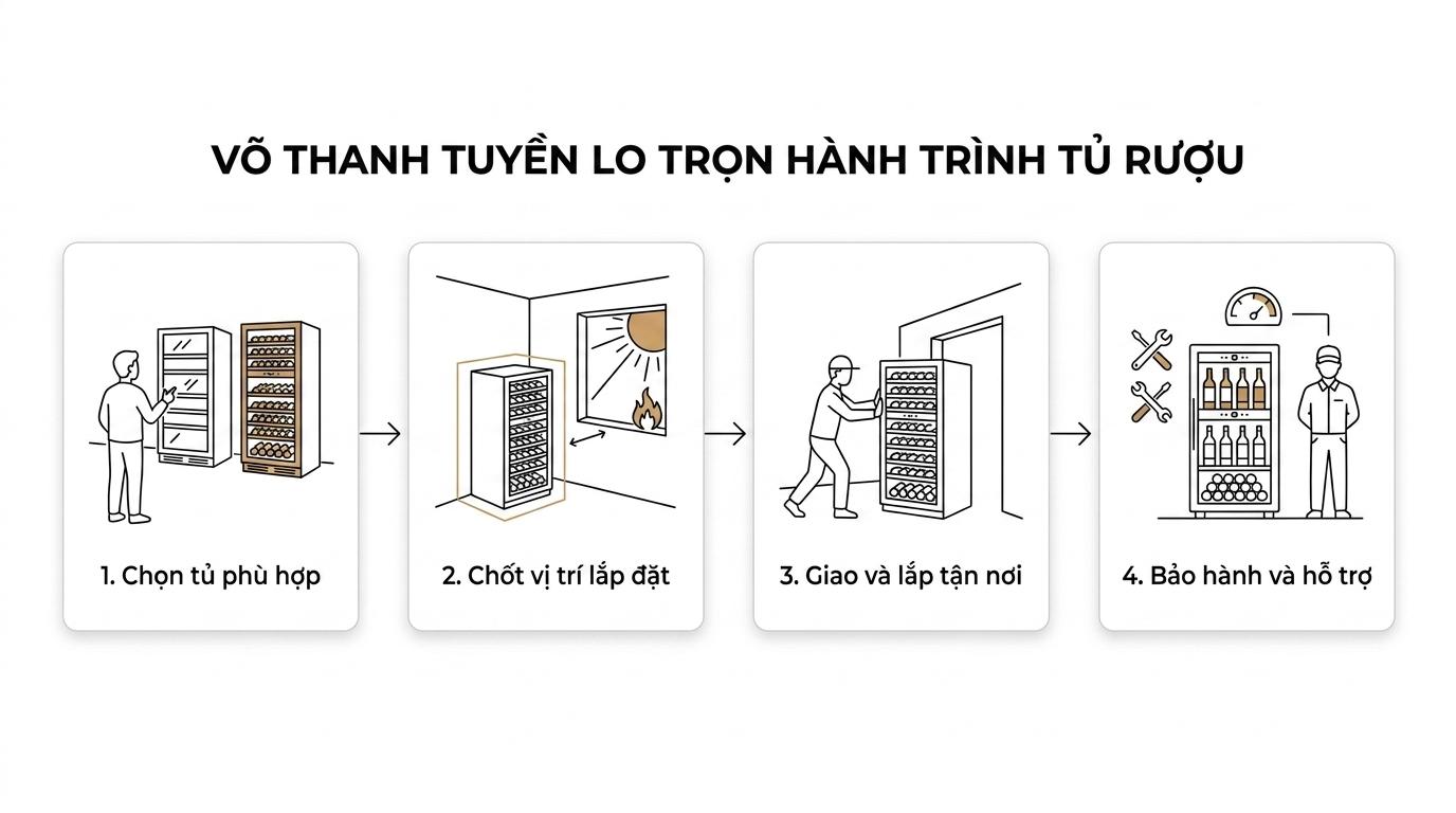 "Võ Thanh Tuyền là nhà phân phối chính thức ArteVino thuộc EuroCave Group tại Việt Nam."