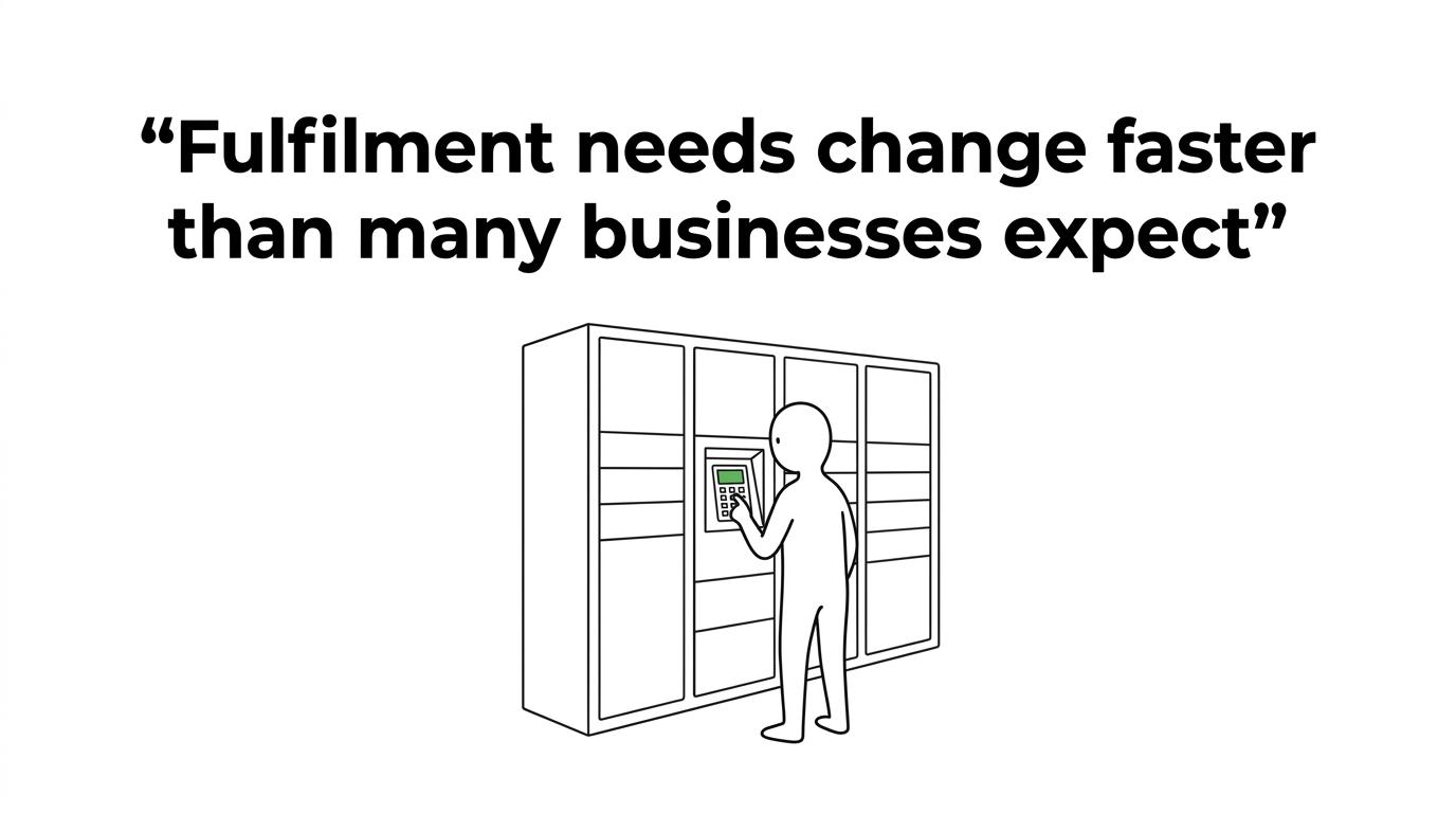 A highlighted quote stating that fulfilment needs change faster than many businesses expect.