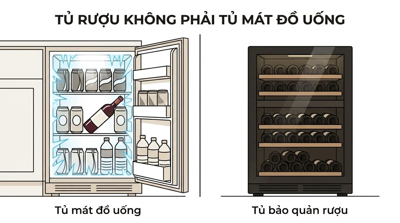 Luxury wine cooler là gì và khác gì tủ lạnh rượu thông thường?