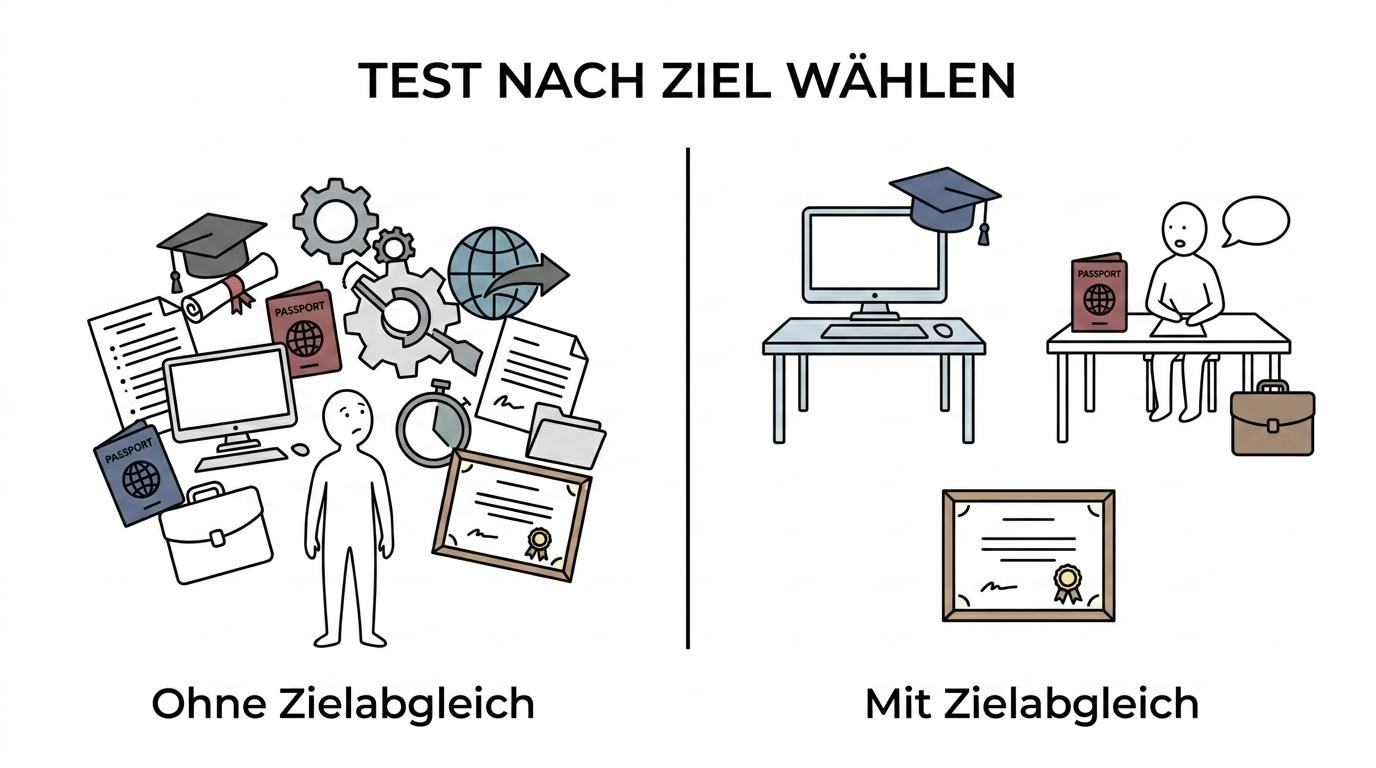 Vergleich von TOEFL, IELTS und Cambridge: Einsatzzwecke, Format-Unterschiede, Preis und Ergebnisdauer im Überblick.