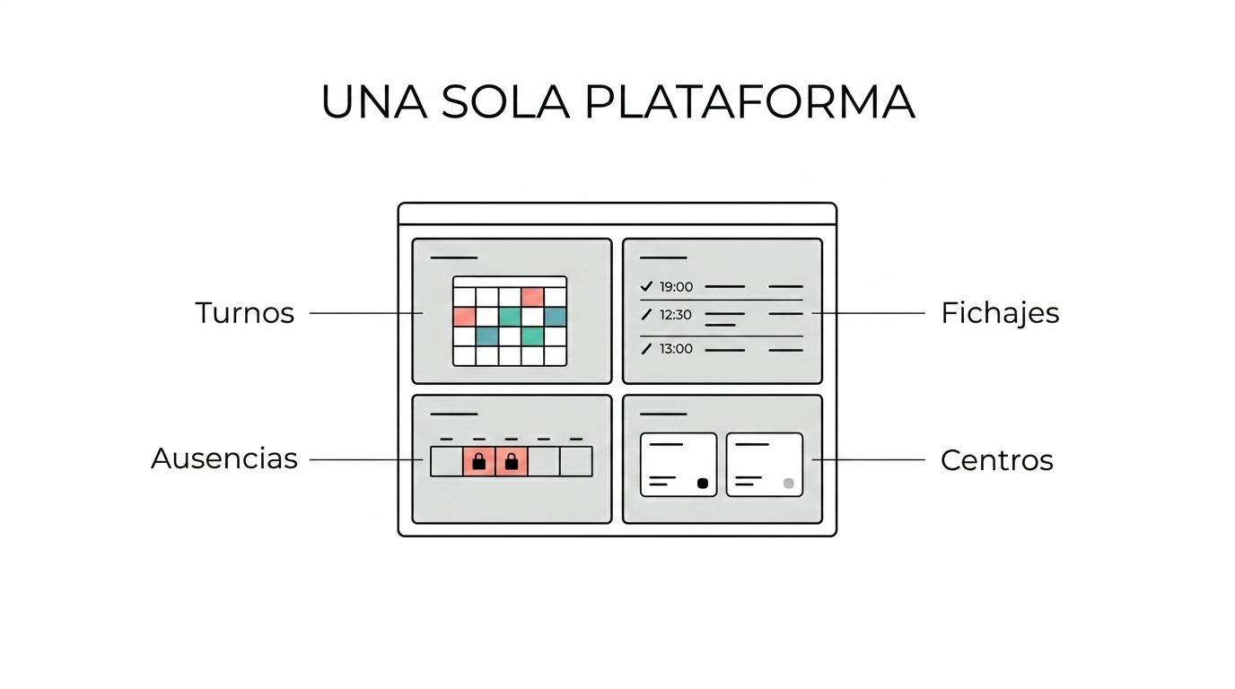 Software de turnos para PYMEs en España que conecta cuadrantes y registro diario de jornada