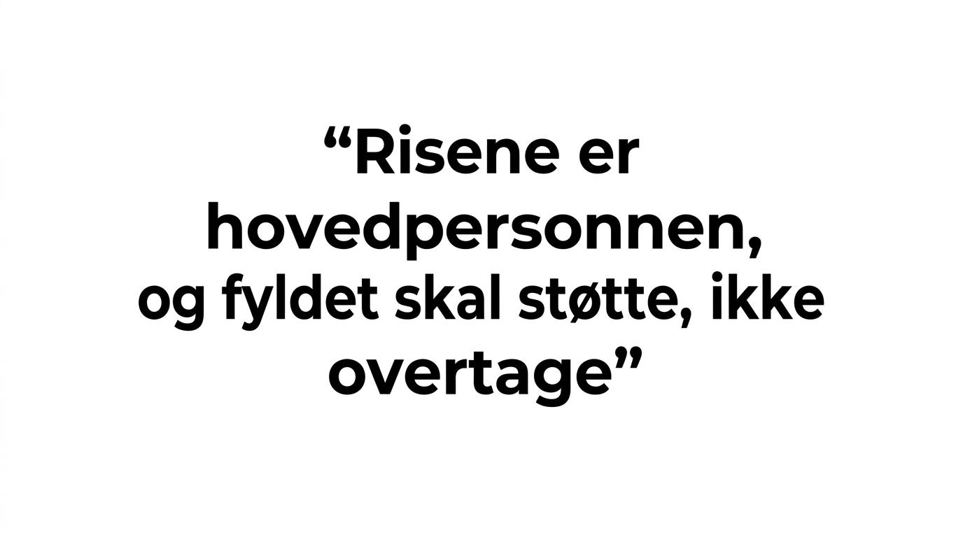 Et citat fremhævet som takeaway om, at risene er hovedpersonen i onigiri.