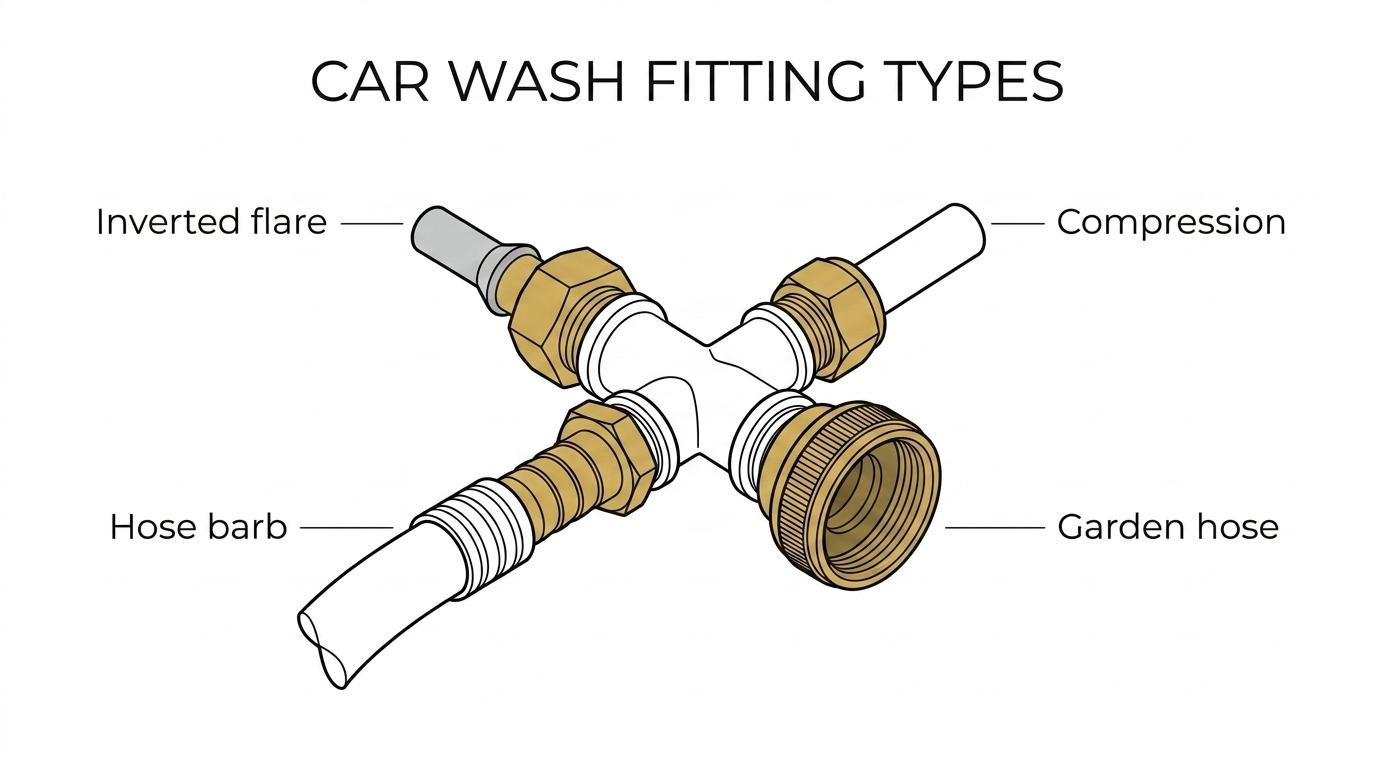 Industrial Parts Fittings Car Wash Brass Fittings