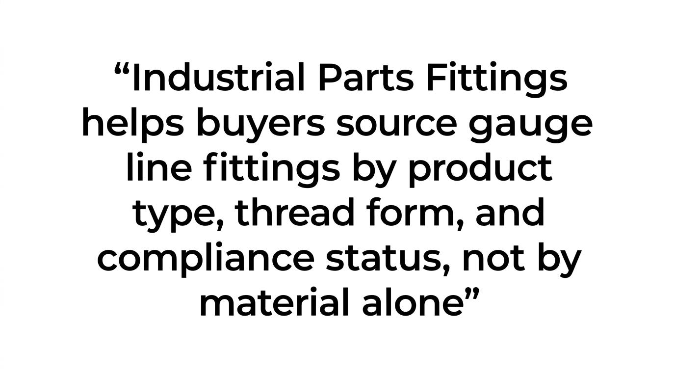 Industrial Parts Fittings Gauge Line Fittings Supply