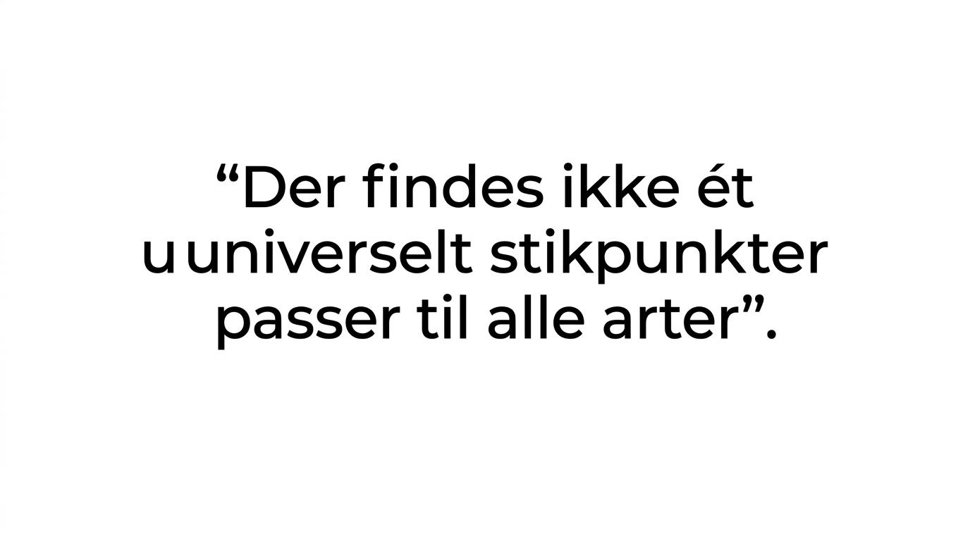 Fremhævet citat om, at ikejime kræver artskendskab, fordi der ikke findes ét universelt stikpunkt for alle fisk.