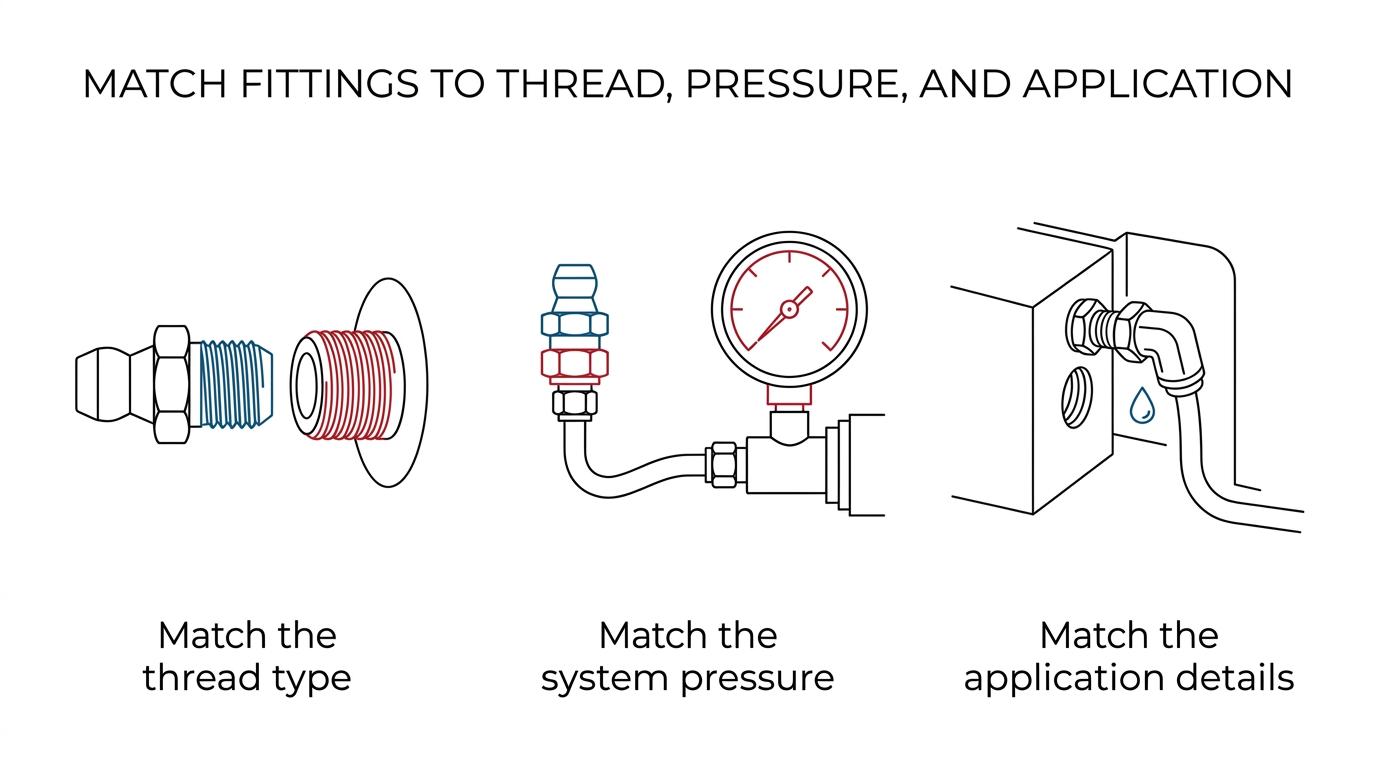 Industrial Parts Fittings Lubrication Line Fittings