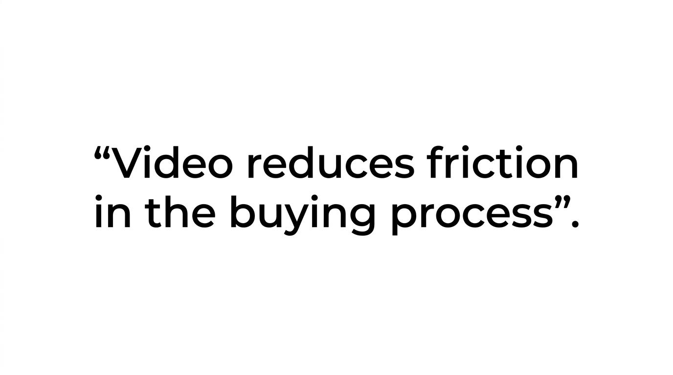 Quote highlight featuring the line about reducing friction in the buying process.