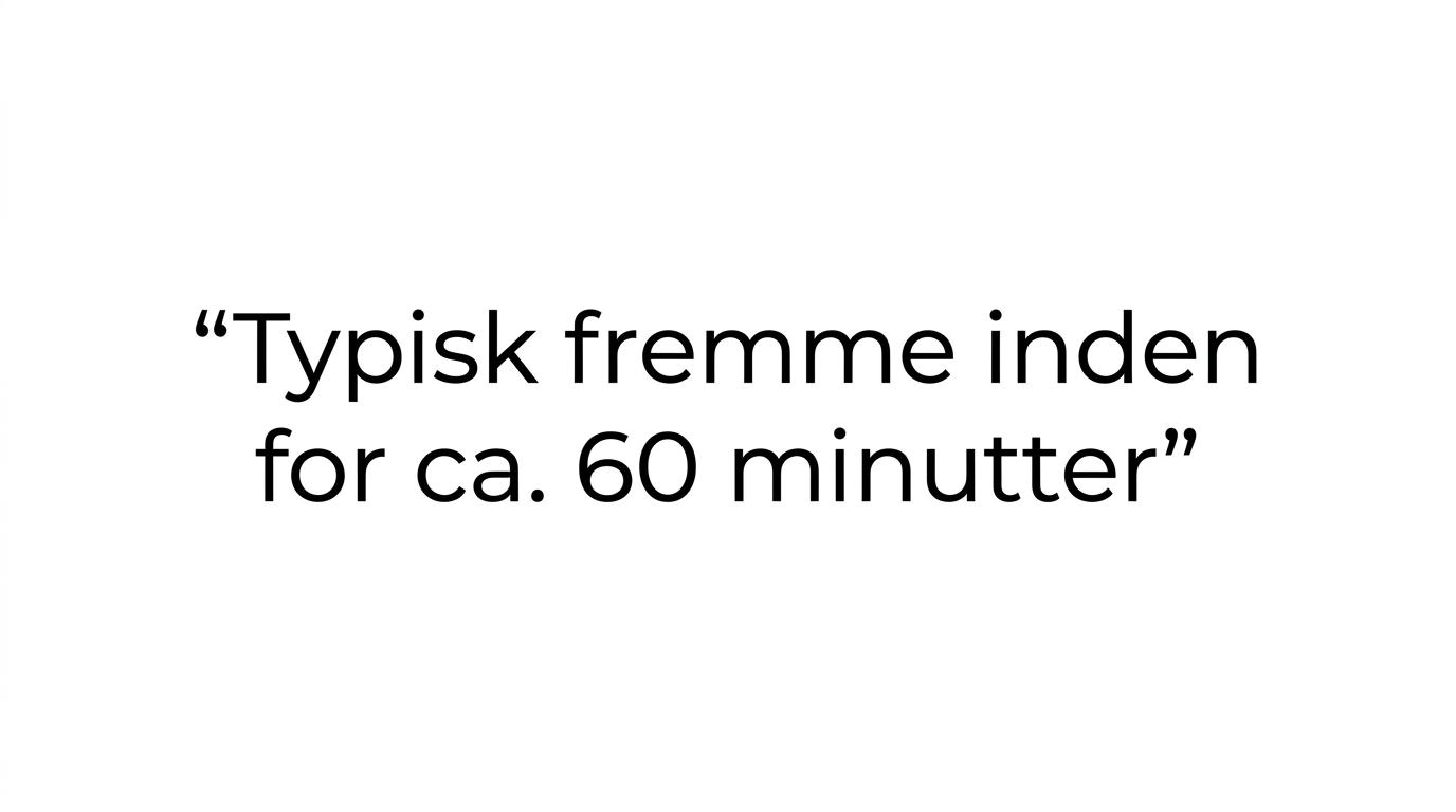 Fremhævet citat om døgnvagt i Slagelse og typisk udrykning inden for cirka 60 minutter.