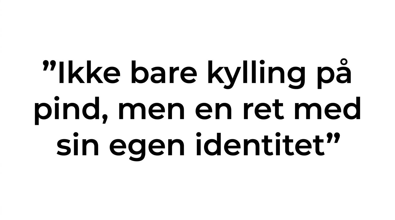 Quote med teksten om, at tsukune ikke bare er kylling på pind.