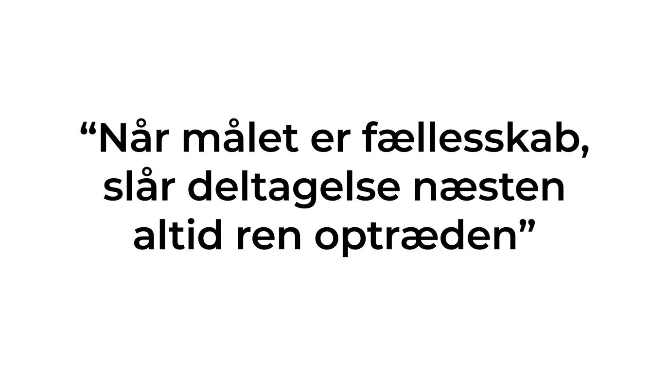 Fremhævet citat om at vælge underholdning ud fra, hvad festen skal gøre ved menneskerne i rummet.