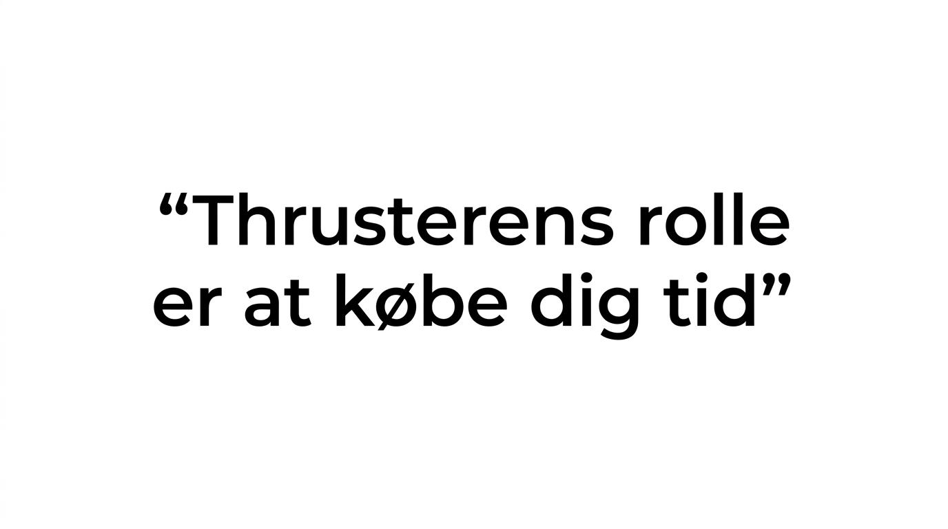 Quote highlight med budskabet om, at en bowpropeller køber dig tid i kritiske havnemanøvrer.