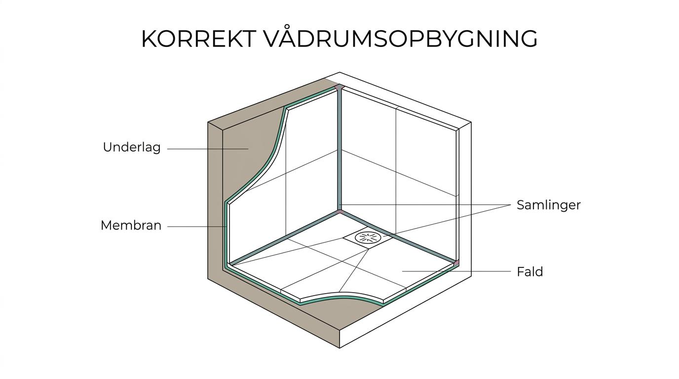 Cutaway of an older house with labeled renovation areas such as bathroom wet room, cellar moisture, facade joints, walls, and floors.