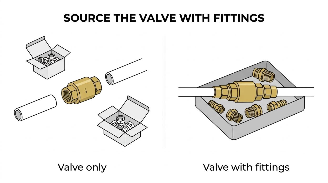 Industrial Parts Fittings Brass Check Valve Supply