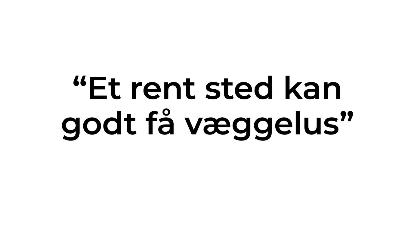 Citatfremhævning med budskabet om, at væggelus ikke er et tegn på dårlig hygiejne.