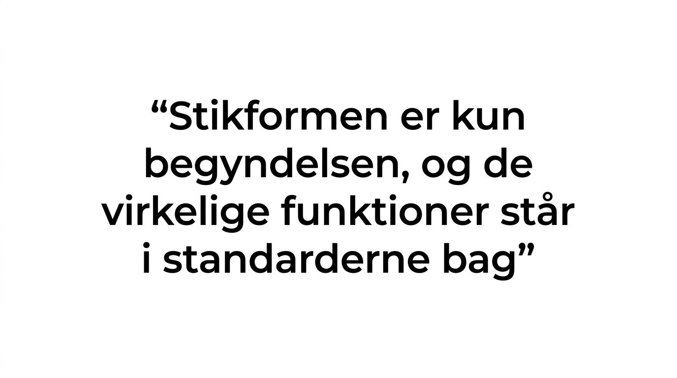 Et fremhævet citat om, at USB-C-stikformen ikke fortæller hele historien om en hubs funktioner.