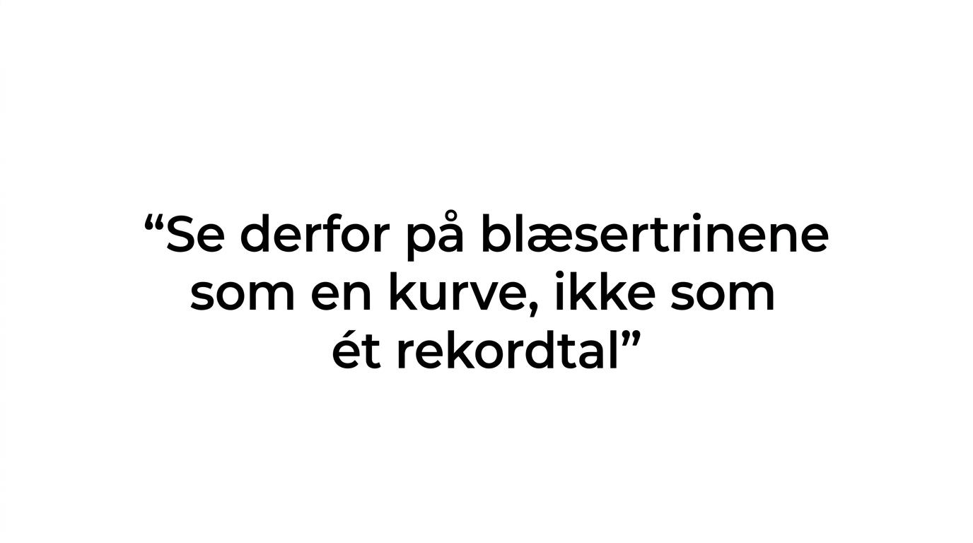 Fremhævet citat om at vurdere varmepumpestøj på hele driftskurven frem for ét lavt dB-tal.