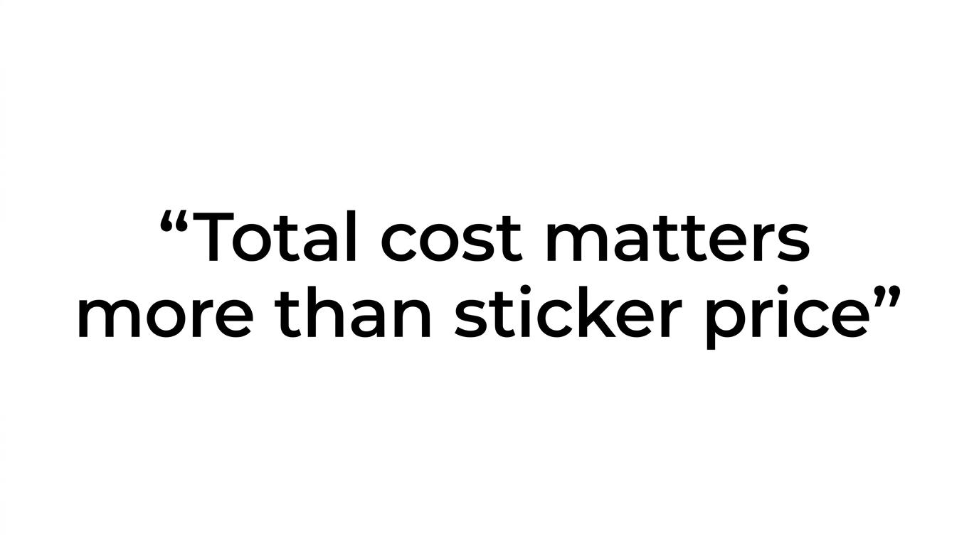 Quote highlight reading, “A missing fee is not a savings plan.”