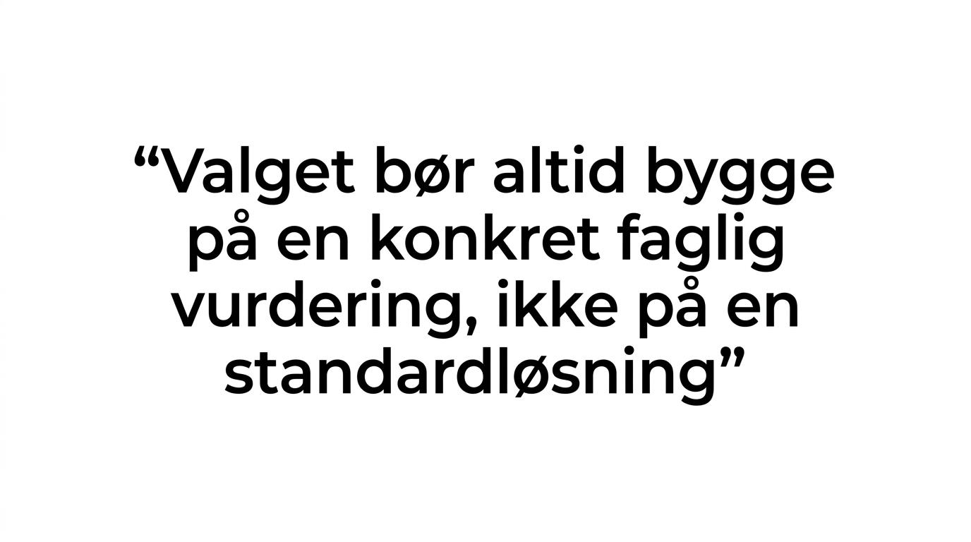 Citatfremhævning med budskabet om at vælge lækagesøgningsmetode ud fra konkret faglig vurdering.