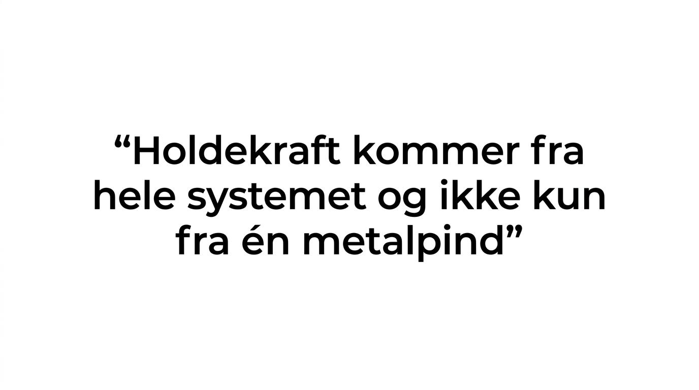 Fremhævet citat om at holdekraft kommer fra hele systemet og ikke kun fra pløkken.