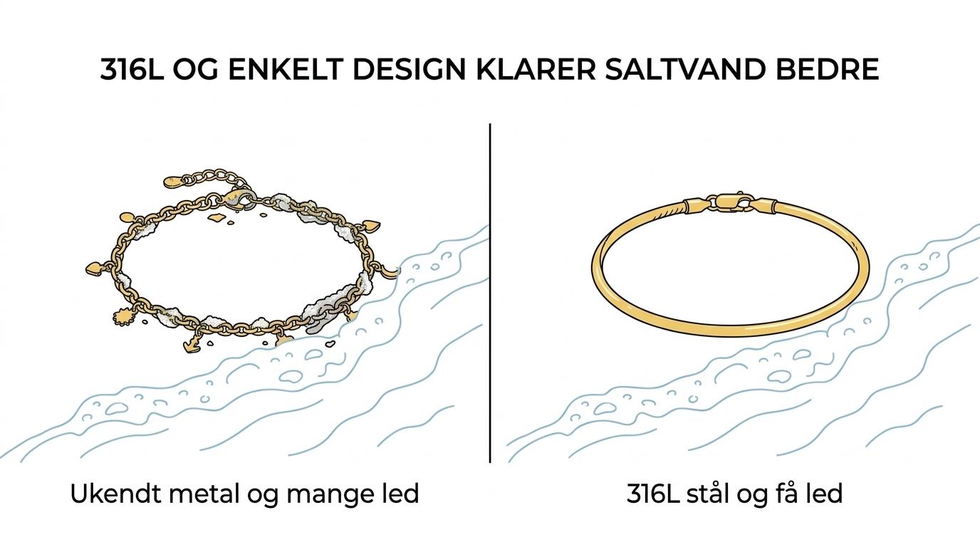 Side-by-side view of two gold-colored anklets, one with a simple smooth chain and solid clasp, the other with many small joints, charms, and a finer clasp.