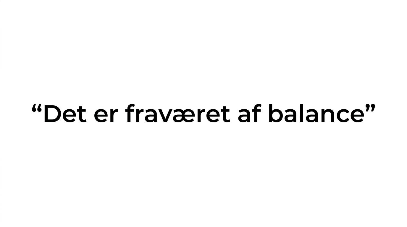 Fremhævet citat med teksten: Det er ikke de kølige farver, der er problemet. Det er fraværet af balance.