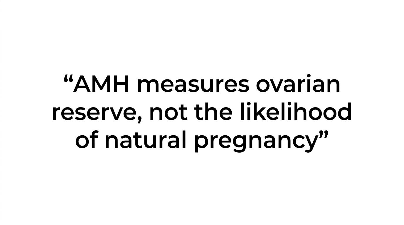 Highlighted quote reading, “A common misconception is that AMH is a general ‘fertility score.’ It is not.”