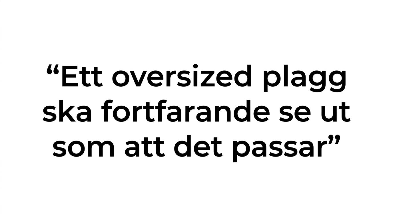 Typografisk citatbild med texten 'Avslappnad, men avsiktlig.'