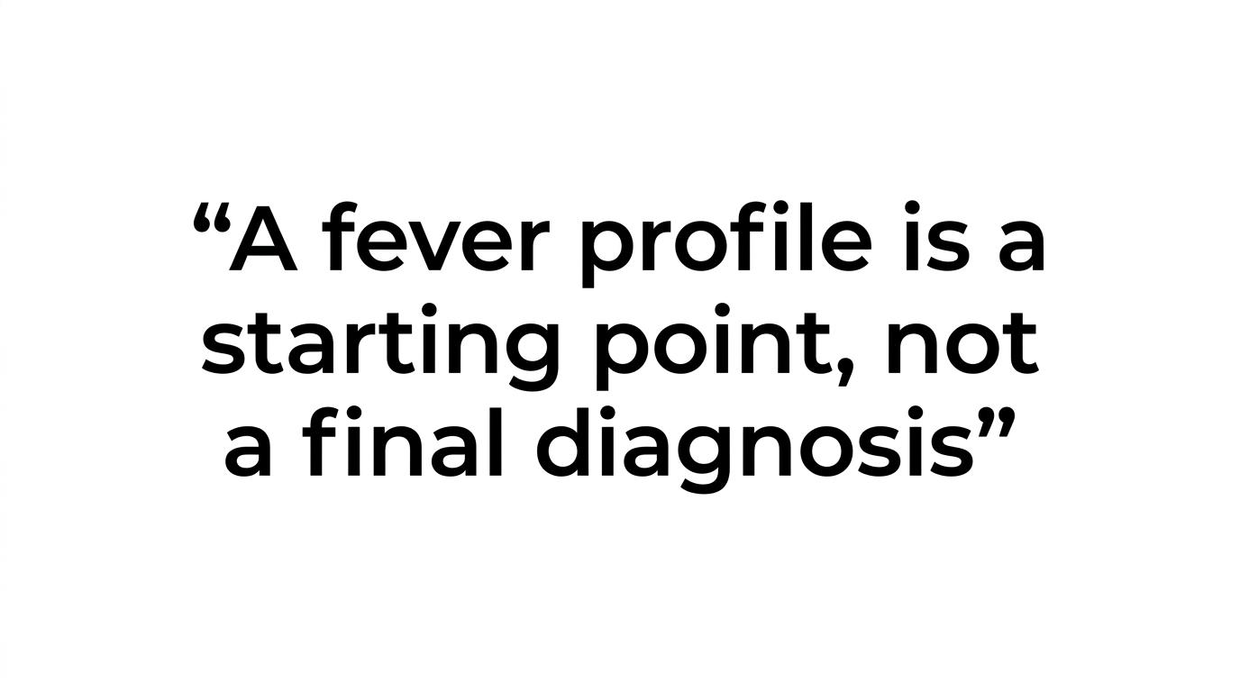 Quote highlight reading: “A fever profile is a starting point, not a final diagnosis.”