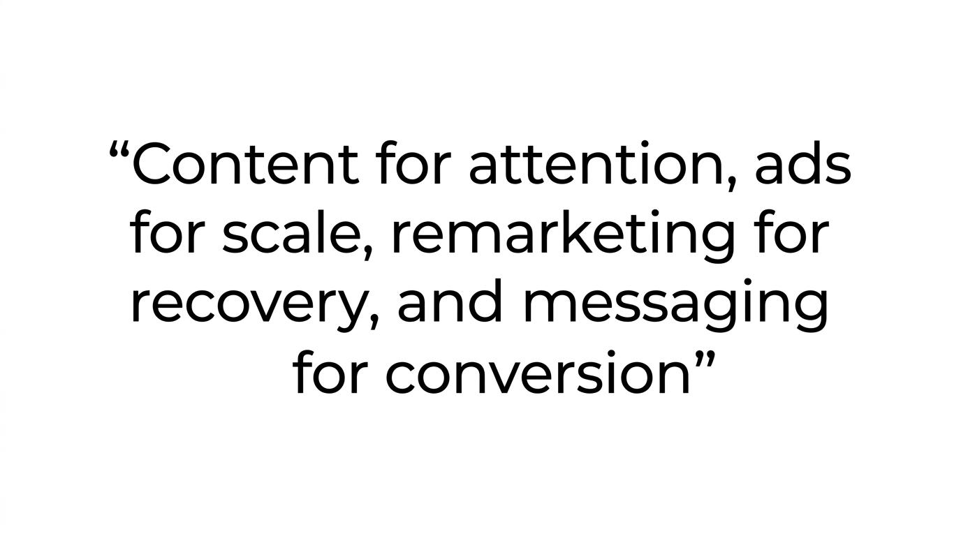 A bold text quote reading, “The opportunity is large, but random posting is not a strategy.”