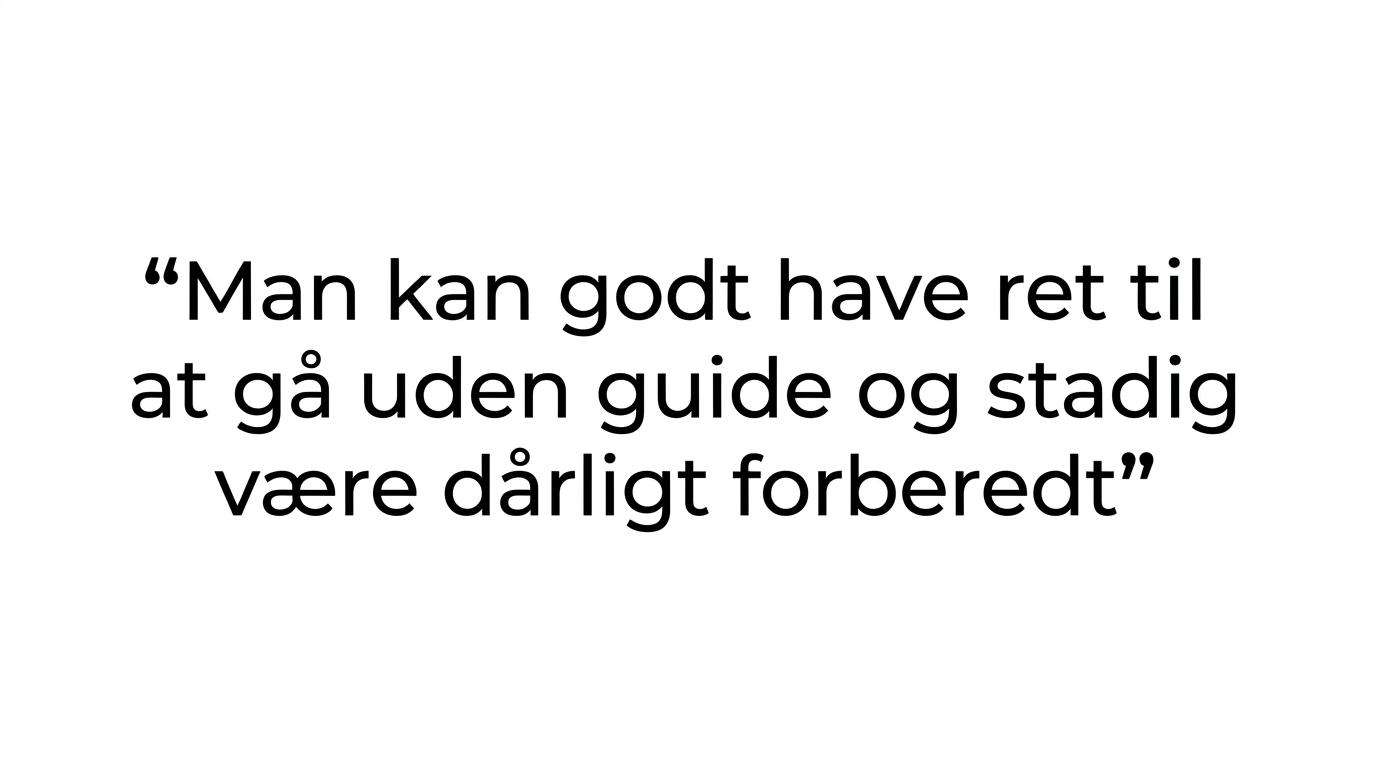 Citatgrafik med teksten om forskellen på det lovlige og det forsvarlige.